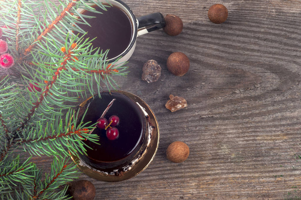 Festliche Teeparty. frohe Weihnachten - Foto, Bild