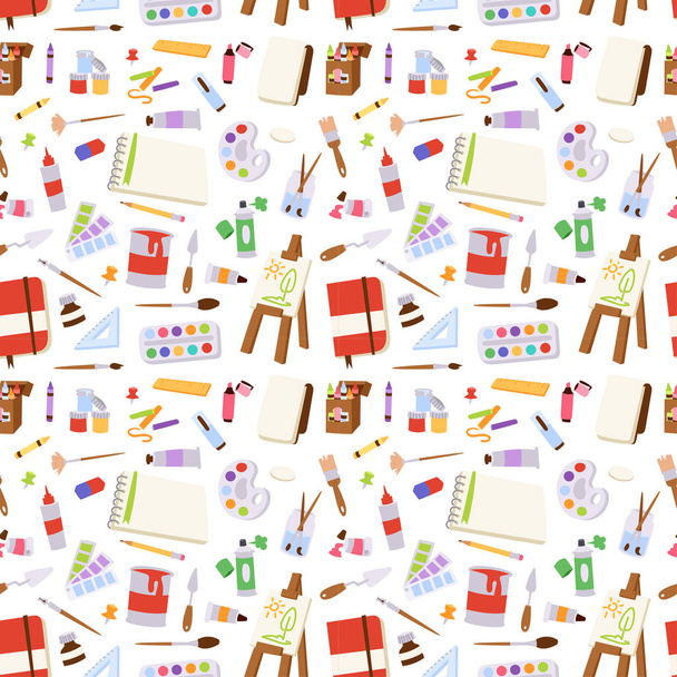 Art stickers seamless pattern vector - Vector, Image