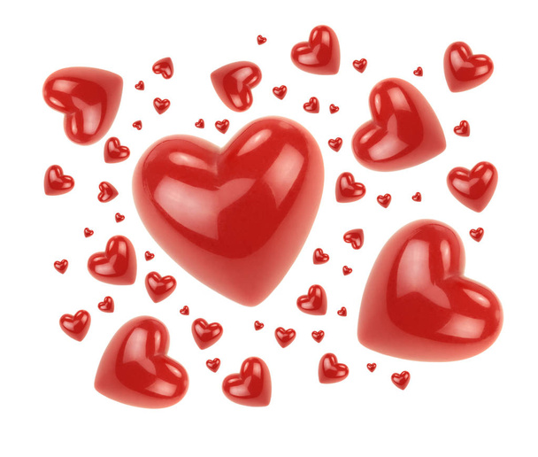 Red love hearts - Foto, imagen