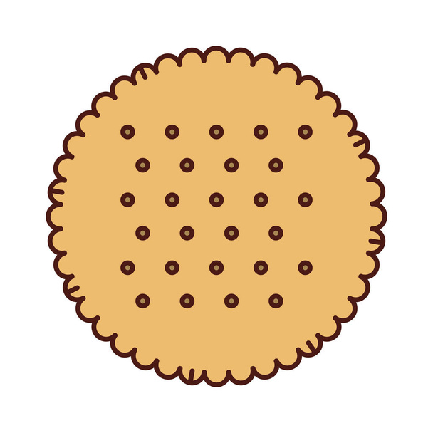 delicious sweet cookies icon - Vector, Image