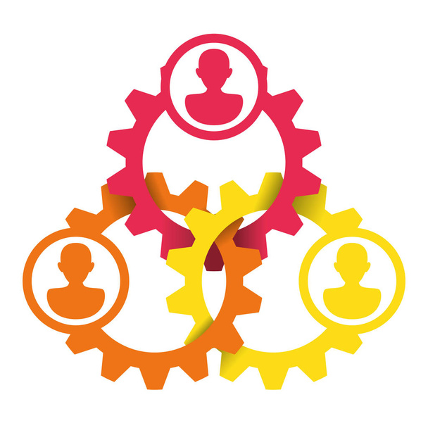 people and teamwork design - Vector, Image