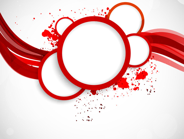 Fondo con círculos rojos
 - Vector, Imagen