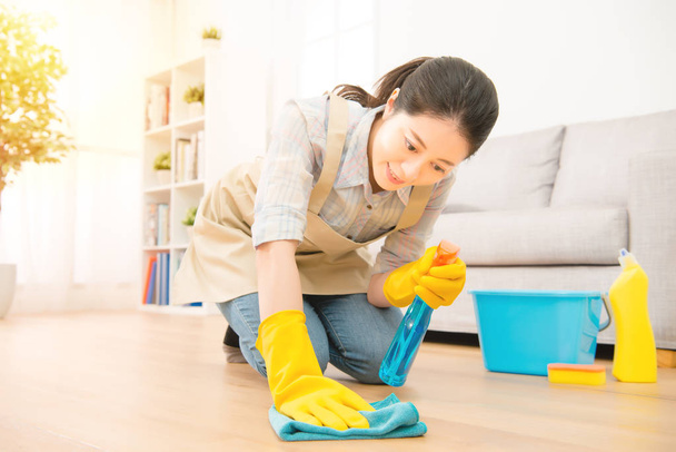 housewife woman wash the floor - Fotoğraf, Görsel