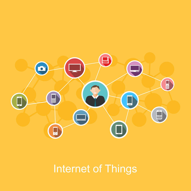 Internet of Things, Distributed system. - Vector, afbeelding