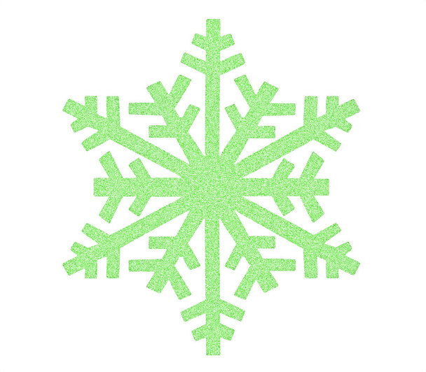 Green Snowflake icon - Foto, Imagen