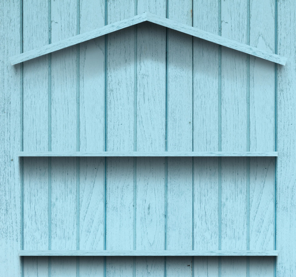 Винтажные деревянные полки формы дома
 - Фото, изображение