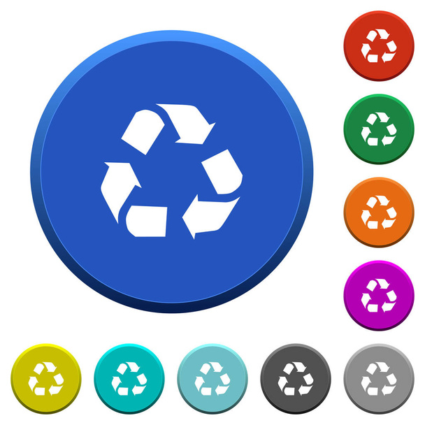 Reciclagem de botões chanfrados
 - Vetor, Imagem