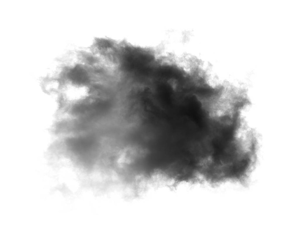 Nubes negras o humo sobre un fondo blanco
 - Foto, Imagen