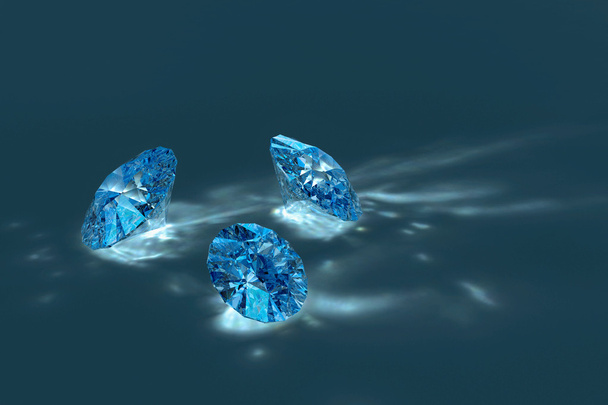 modré lesklé diamanty - Fotografie, Obrázek