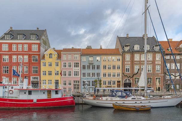 Προκυμαία Nyhavn της Κοπεγχάγης - Φωτογραφία, εικόνα