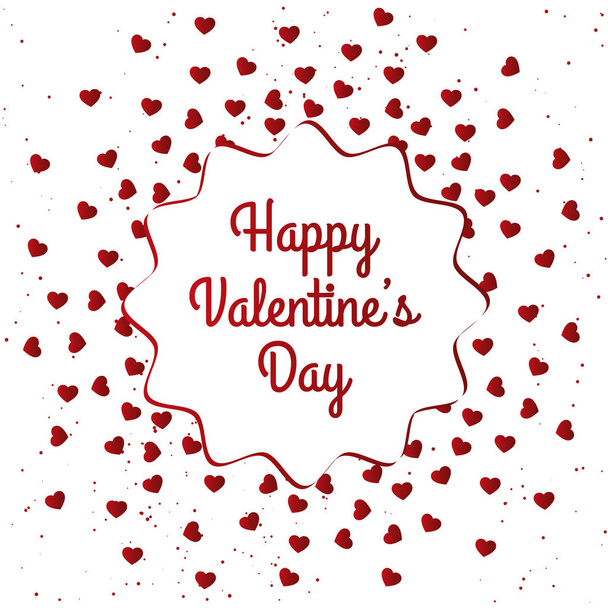 Happy Valentine's Day Card Design - Διάνυσμα, εικόνα