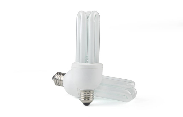 энергосберегающая люминесцентная лампочка  - Фото, изображение