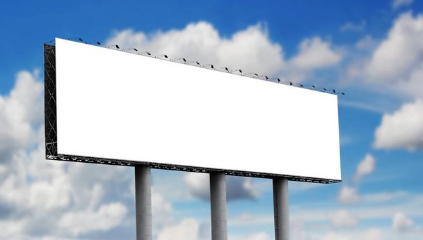 Blank billboard with blue sky - Photo, Image