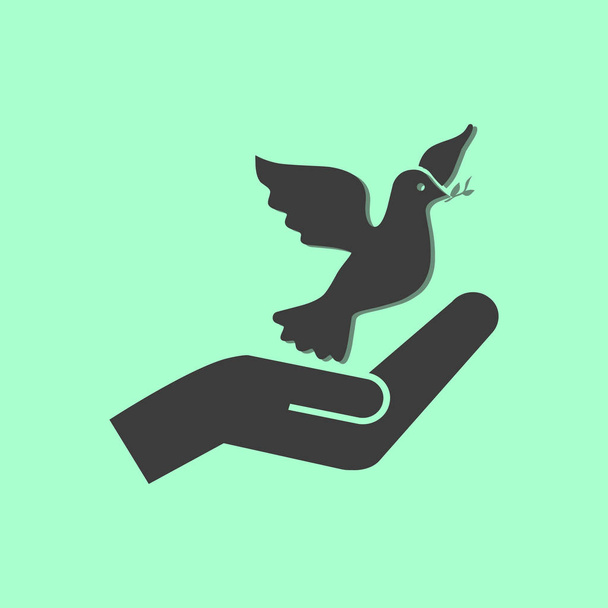 signo de icono de paloma
 - Vector, Imagen