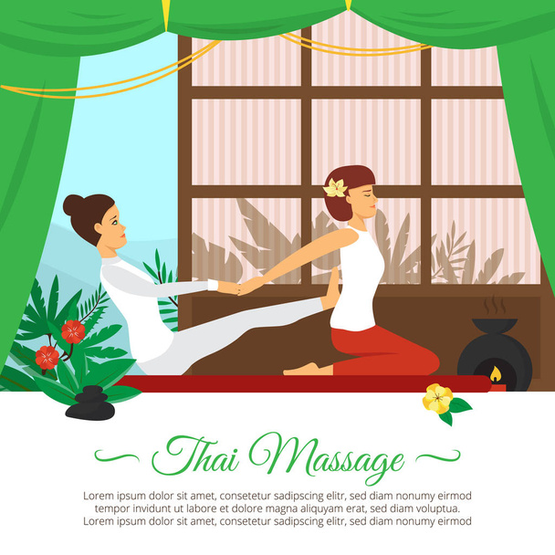 Massage And Healthcare Illustration - Vector, Image