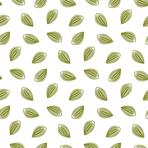 seamless leaf pattern and background vector illustration - Vector, Image
