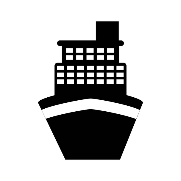 κρουαζιέρα πλοίο απομονωμένη εικονίδιο - Διάνυσμα, εικόνα
