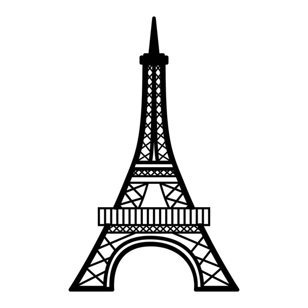 eiffel tower isolated icon - Vector, Image