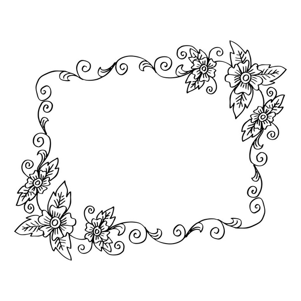 eenvoudige sier Decoratief frame - Foto, afbeelding