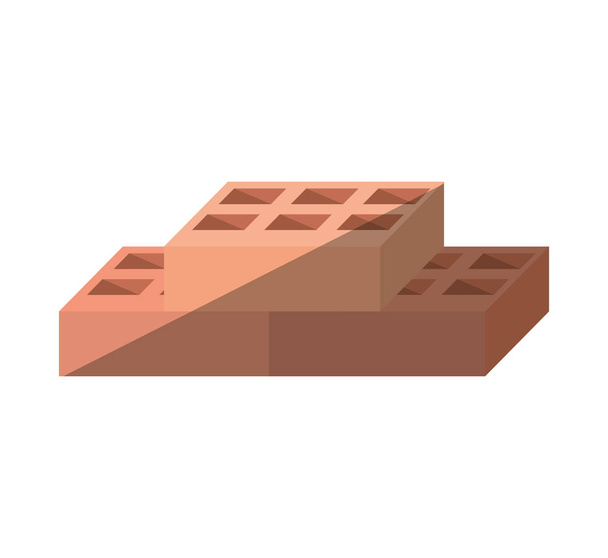 Cartoon blokken baksteen bouw gereedschap - Vector, afbeelding