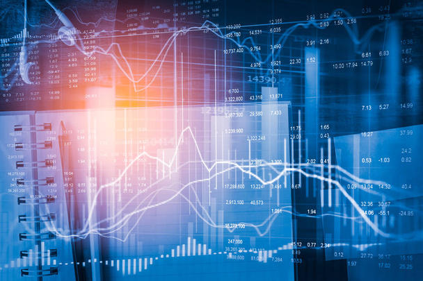 Индикатор фондового рынка и обзор финансовых данных со светодиода. Двойной
  - Фото, изображение