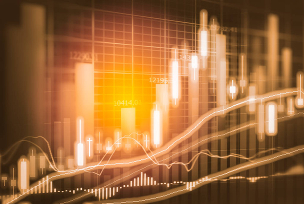 Индикатор фондового рынка и обзор финансовых данных со светодиода. Двойной
  - Фото, изображение