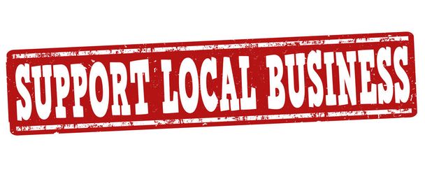 Support local business sign or stamp - Vector, Image