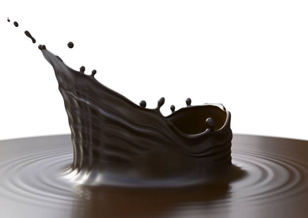 Salpicadura de chocolate negro
 - Foto, imagen