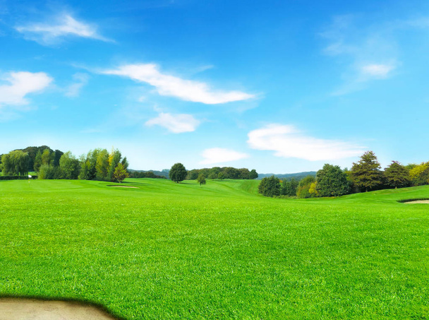 Ідилічний парк або поле для гольфу
 - Фото, зображення