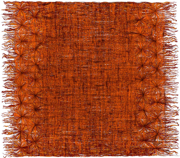 グランジ ストライプ フリンジ付きシャギー装飾タペストリーを織り  - ベクター画像
