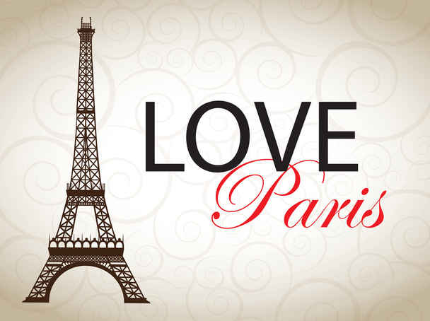 Любовь к Парижу
 - Вектор,изображение