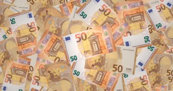 Fifty euros banknotes, cash money - Footage, Video