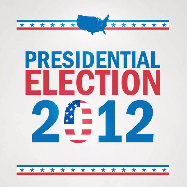 Präsidentschaftswahl in den Vereinigten Staaten 2012 - Vektor, Bild