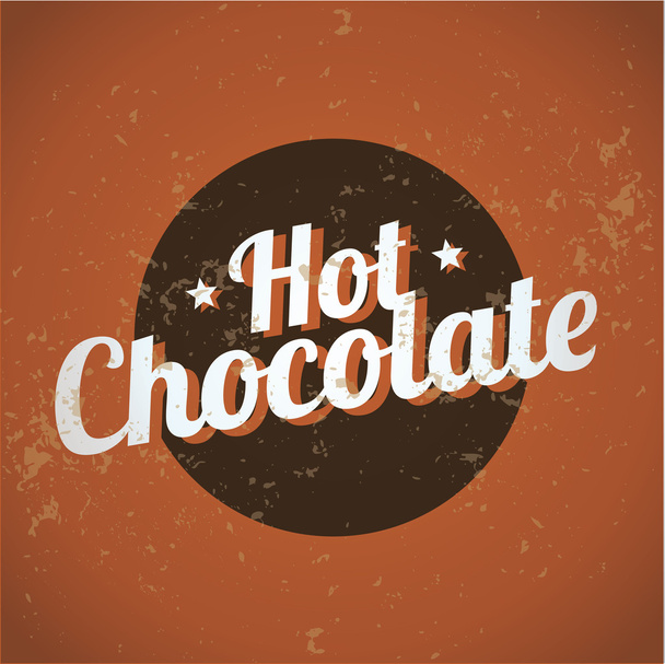 Plaque métal vintage - Chocolat chaud
 - Vecteur, image