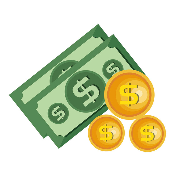 ikona peníze dolarů účty - Vektor, obrázek