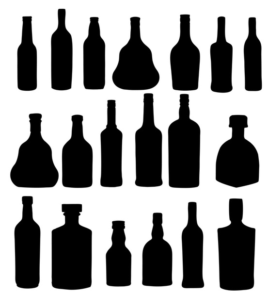 Illustration vectorielle bouteille d'alcool silhouette
 - Vecteur, image