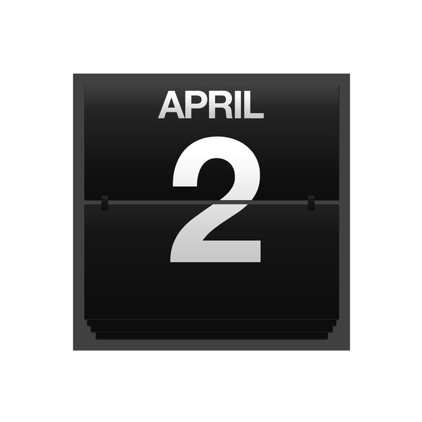 Counter calendar april 2. - Photo, Image