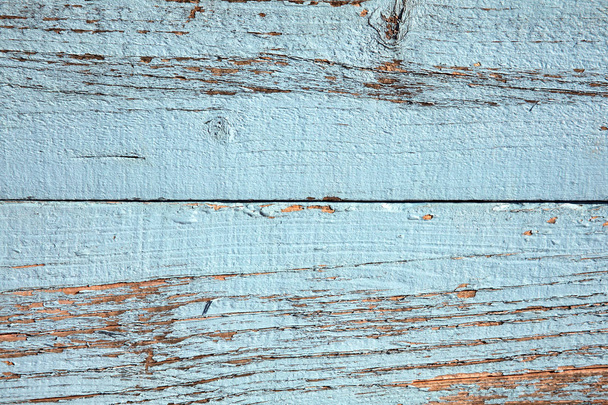 Old blue oak plank background - Foto, Imagen