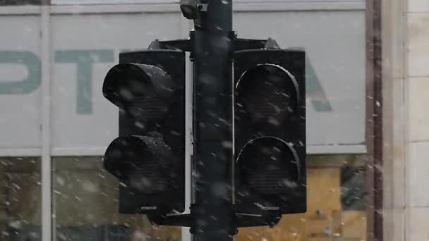 Retro semafor s zelené a červené kolo - Záběry, video