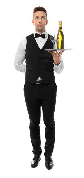 Handsome young waiter - Photo, image