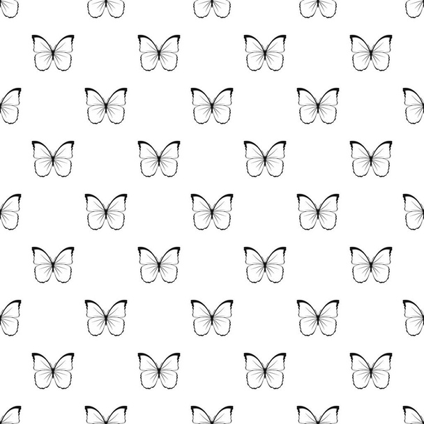 Insect butterfly with white black wings pattern - Vettoriali, immagini