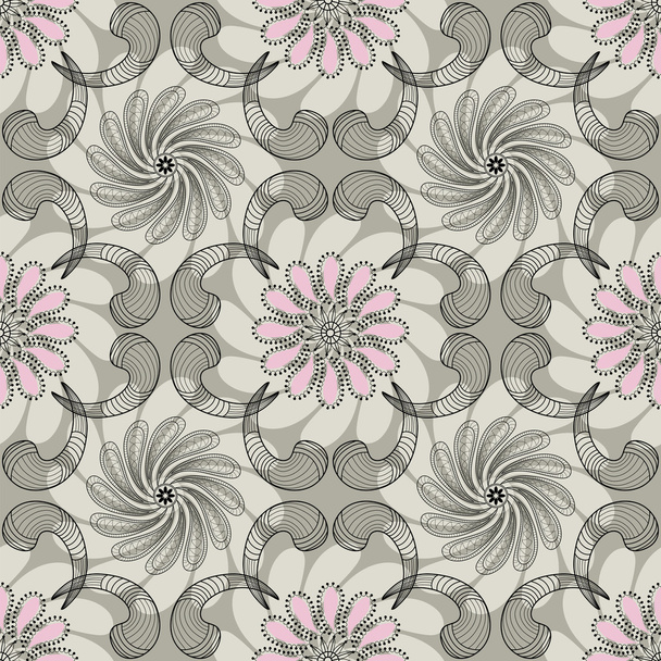 Seamless gray-pink pattern - Vector, Image