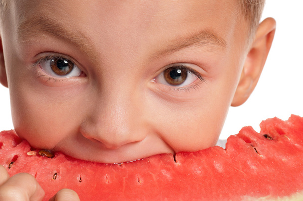 Boy with watermelon - Foto, Imagen