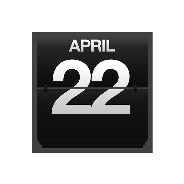 Counter calendário 22 de abril
. - Foto, Imagem