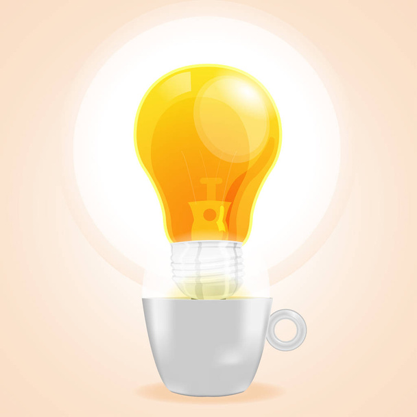 Lamppu cup idea tuoretta buisiness kahvi vektori
 - Vektori, kuva