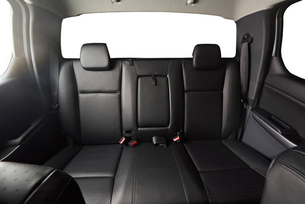 Back leather seat of modern pickup - Photo, Image