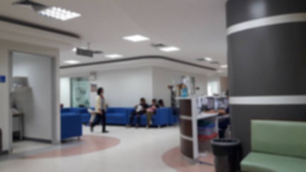 Rozmazané pozadí lidi čekající na čekat oblast zóny v nemocnici - Fotografie, Obrázek