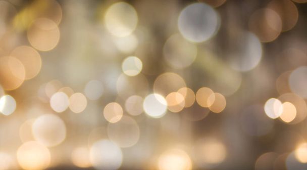 Romantik rüya gibi Altın Portakal bokeh ve beyaz ışık arka plan - Fotoğraf, Görsel