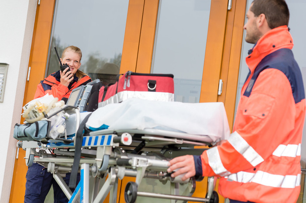 Emergency doctor home visit call radio ambulance - Foto, Bild