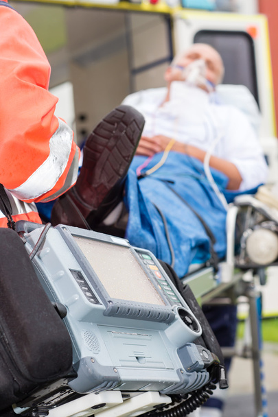 Emergency defibrillator patient ambulance - 写真・画像